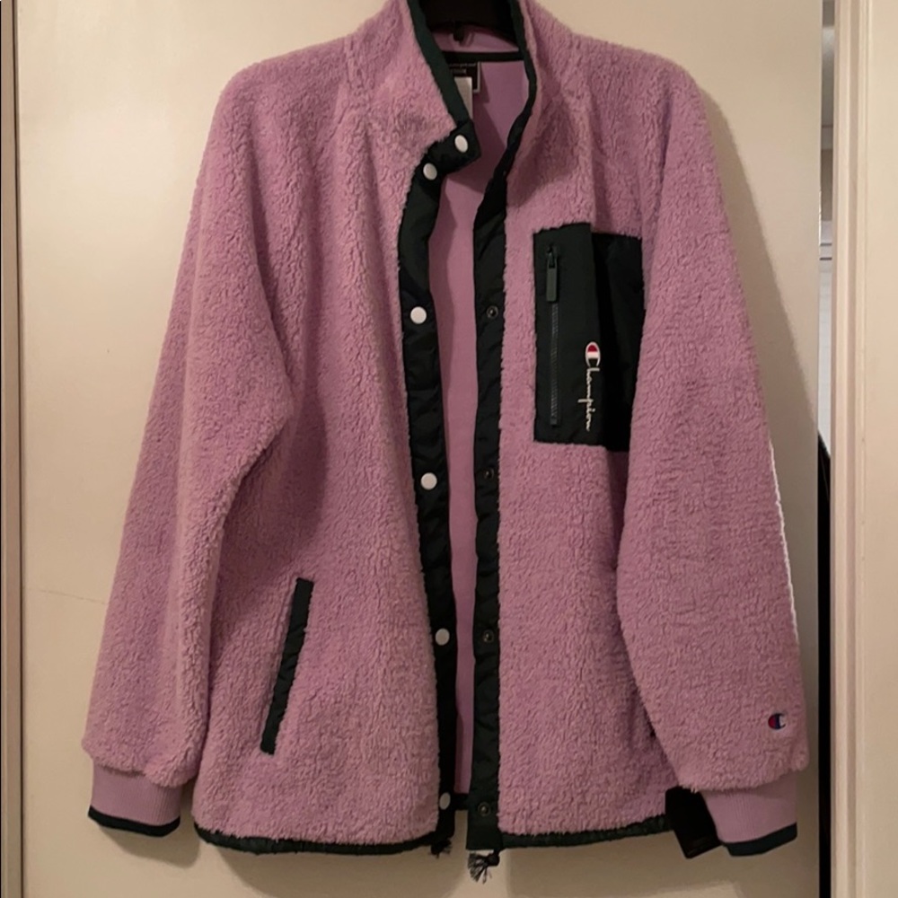 Fuzzy champion jacket. Brand new!